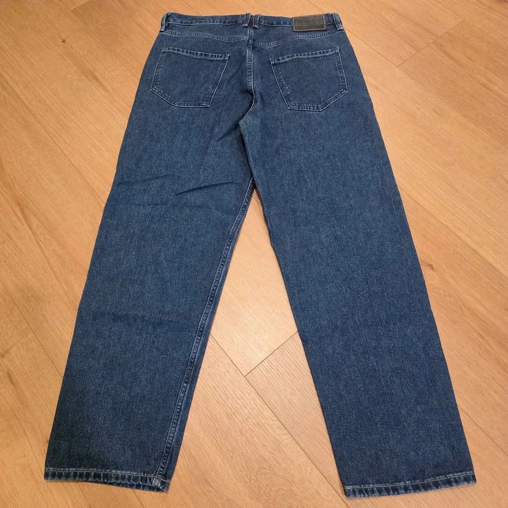 Banana Republic City Jean Tapered Trouser Mens 34x30 Medium Wash Cotton Hemp
